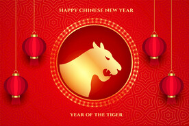  2022 新年展板背景   