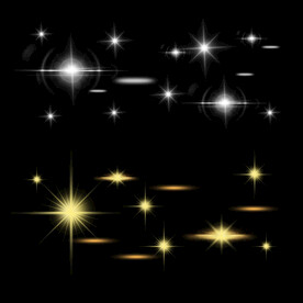 星光金色点光光线光晕炫光高光
