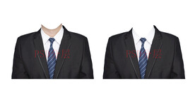 男士西装领带证件照衣服素材