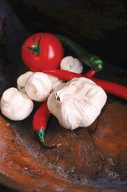 大蒜 口蘑 辣椒