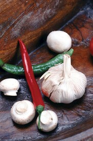大蒜 蘑菇 辣椒