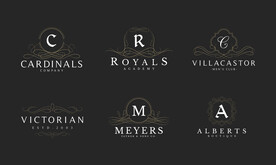 矢量复古欧美复古花边边框标题