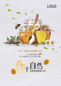 天然蜂蜜促销海报