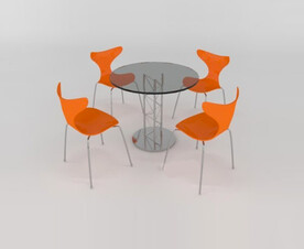C4D 模型办公室桌椅