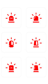 矢量警报灯危险警告灯icon图