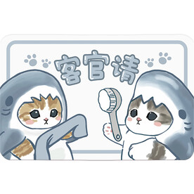  日式卡通猫咪地垫浴室地垫装饰