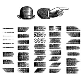 古董打印效果笔刷