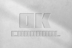 简约立体LOGO墙贴图样机