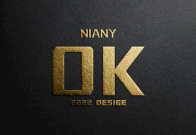 金色质感logo贴图样机