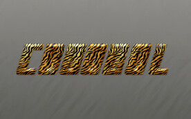 虎纹质感文字样机