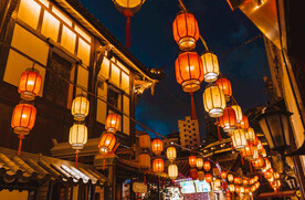 夜晚灯笼摄影