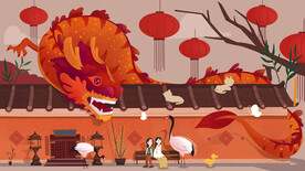 国潮神龙海报设计图片