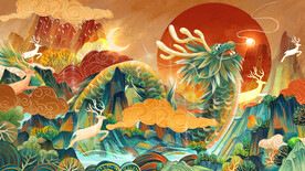 国潮神龙海报设计图片