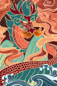  国潮神龙海报设计图片