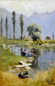 油画  