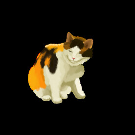 手绘卡通猫图片 