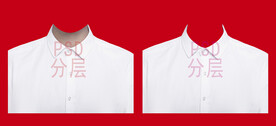 男士证件照白色衬衫衣服素材