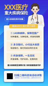 医疗保障手机海报