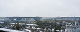 扬州汽车站火车站雪景