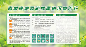 春季疾病预防健康知识宣传栏