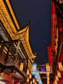 上海豫园灯会复古中式建筑花灯