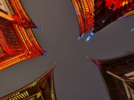 上海豫园中式复古建筑屋檐