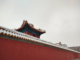 北京德寿寺复古中式建筑屋檐