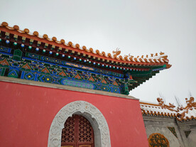 雪中的北京德寿寺