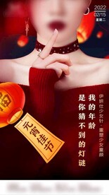 医美元宵节正月十五灯谜海报