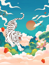 中国风古风虎年海报