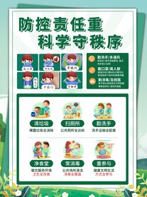 开学复课防疫宣传海报