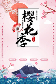 樱花节  春暖花开 春季海报 