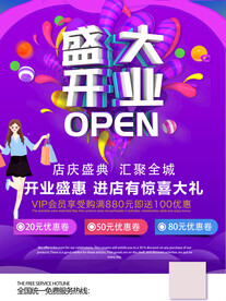 盛大开业海报