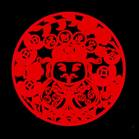 春节财神剪纸