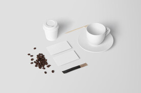 名片瓷杯素材VI 样机效果图