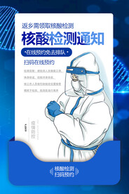 核酸检测通知疫情防控海报