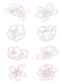 桃花线条