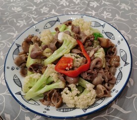 菜花炒肥肠