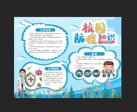 校园防疫 手抄报 