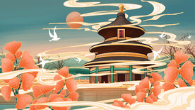 中国风国潮城市地标建筑海报