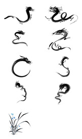 水墨龙素材图片 