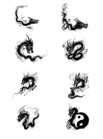 水墨龙素材图片 