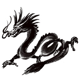 水墨龙素材图片 