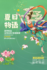 古风敦煌莫高窟飞天海报