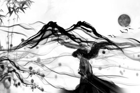 手绘古风插画背景图片