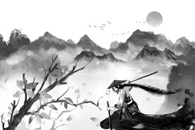 手绘古风插画背景图片