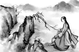 手绘古风插画背景图片