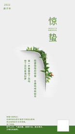 惊蛰二十四节气海报