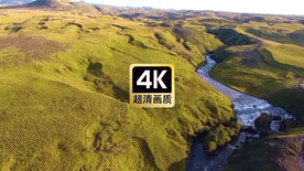 航拍山林河流美景