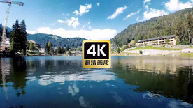 航拍城市建筑河流美景